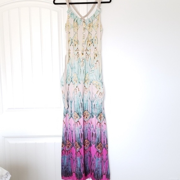 Nanette Lapore Silk Boho Dreamcatcher Maxi Dress Size 4 - Picture 11 of 16